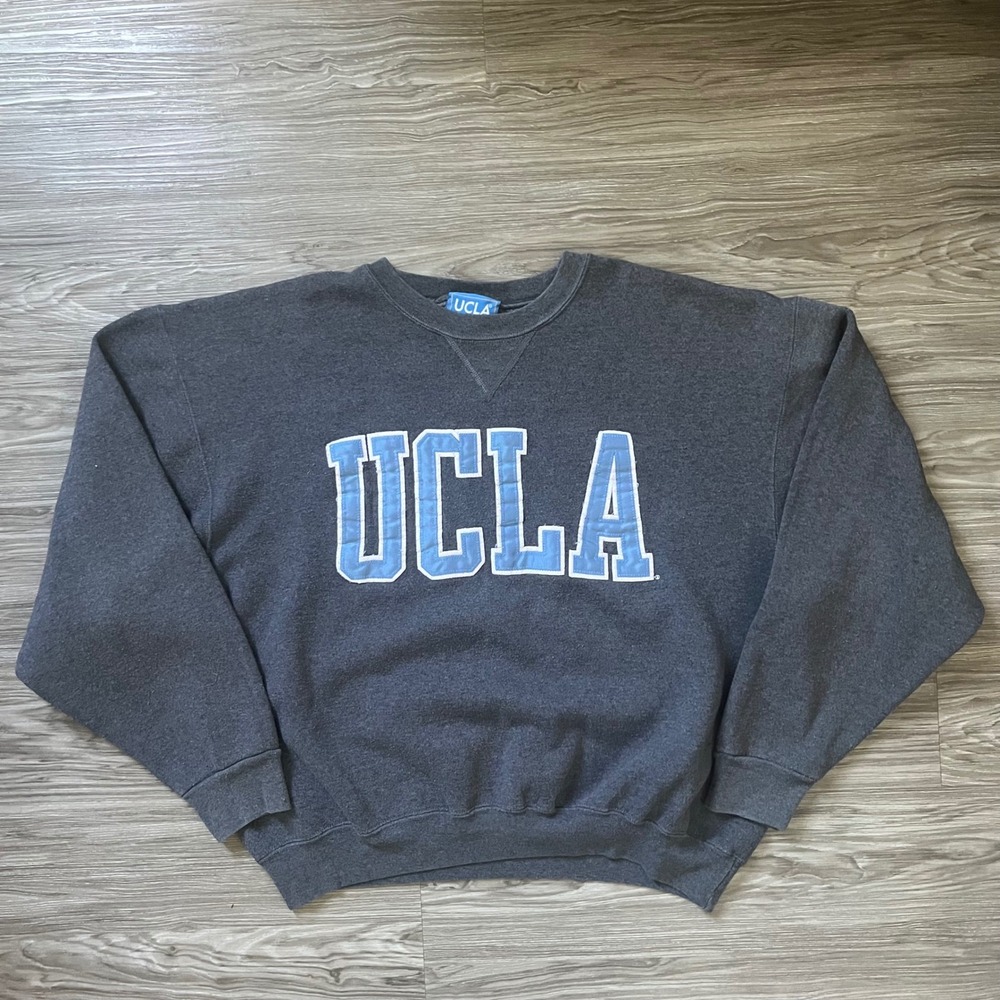 Vintage UCLA Gold Standard Sweatshirt Mens Large Grey Made in USA Crewneck